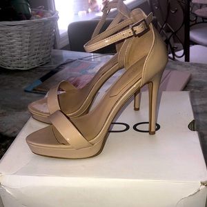 Aldo Madalene Nude Platform Pageant Heels